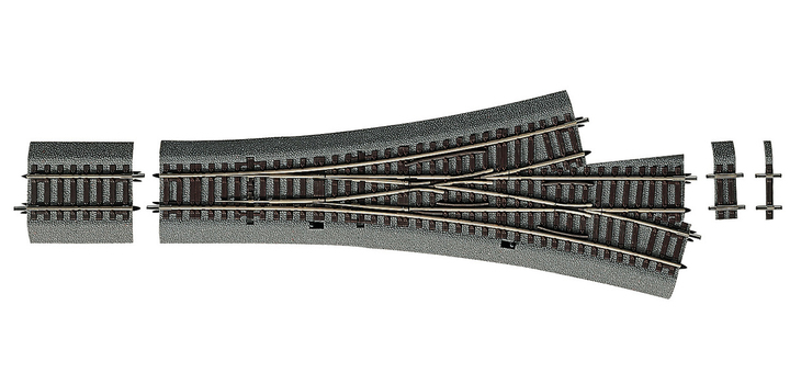 42543 Roco Line met bedding 3-wegwissel DWW15