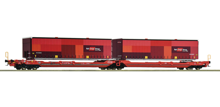 6600033 Roco Doppeltaschen-Gelenkwagen T3000e ?BB Rail Cargo Austria