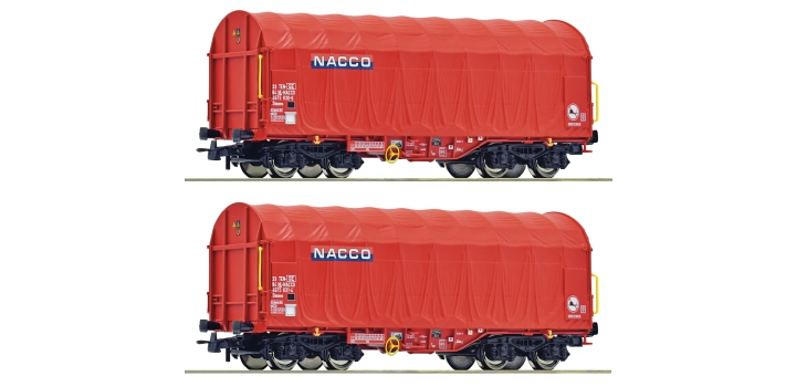 6600226 Roco 2-delige set Schiebeplanenwagen NL NACCO
