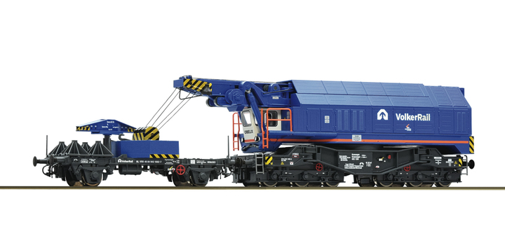 7320023 Roco VolkerRail spoorwegkraan met echte bedieningsfuncties ? digitaal bestuurd met geluid AC