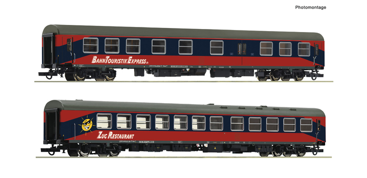 74027 Roco Personenrijtuigenset 2-delig BTE BahnTouristikExpress