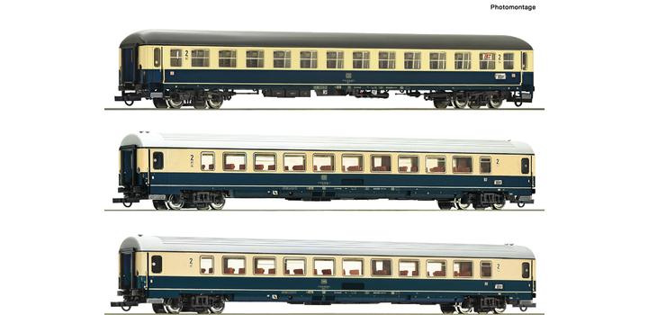 74035 Roco 3-delige set rijtuigen Set 2: EC 24 ?Erasmus? DB