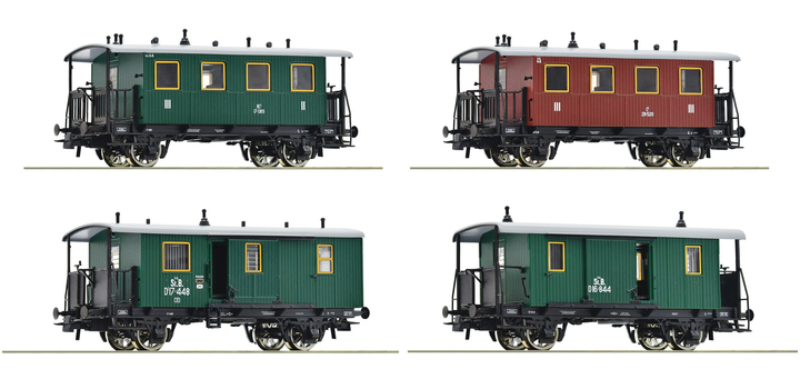 74062 Roco 3-delige Set lokaalspoor rijtuigen kkStB (?BB)