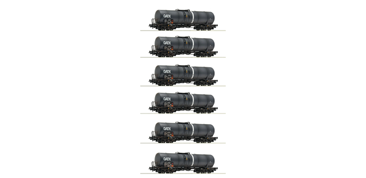 75972 Roco 6-delige set ketelwagens ?verouderd?, GATX