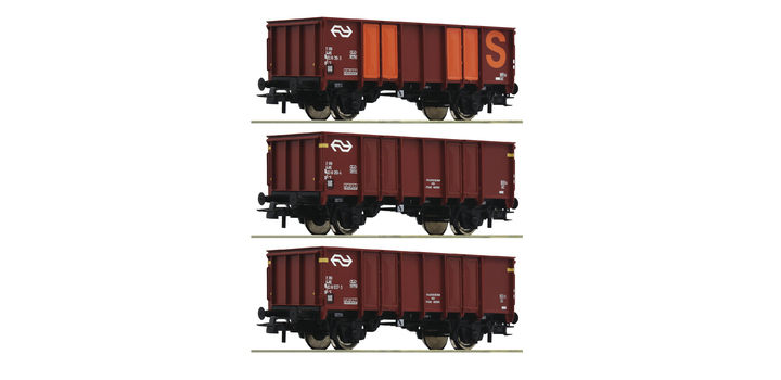 76062 Roco 3-delige NS set Open Goederenwagens GTOW