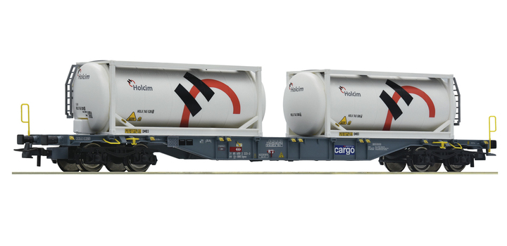 76943 Roco SBB Containerdraagwagen HOLCIM - nieuw bedrijfsnummer 2020