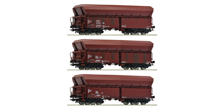 77033 Roco 3-delige set Selbstentladewagen HOLCIM