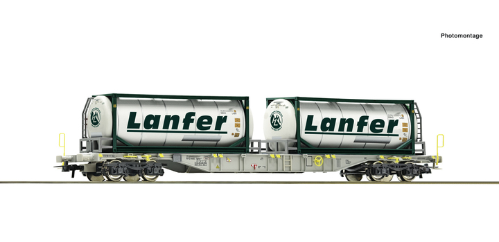 77342 Roco Containerdraagwagen 