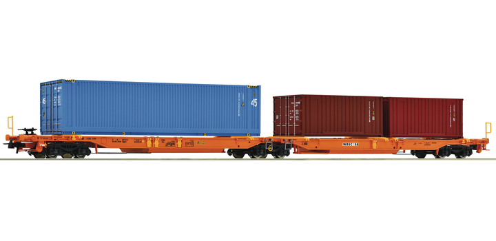 77360 Roco Doppeltaschen-Gelenkwagen, Wascosa