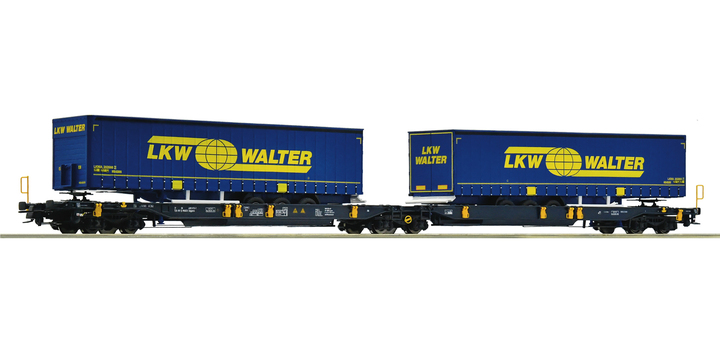 77363 Roco Doppeltaschen-Gelenkwagen Wascosa LKW Walter