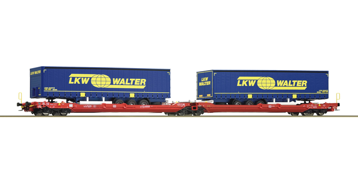 77385 Roco Doppeltaschen-Gelenkwagen T3000e LKW Walter DB AG