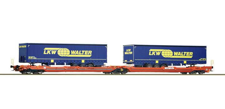 77393 Roco Doppeltaschen-Gelenkwagen T3000e LKW Walther WASCOSA