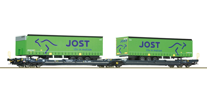 77402 Roco Doppeltaschen-Gelenkwagen T3000e CEMAT JOST