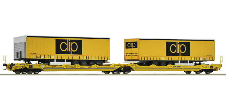 77405 Roco Doppeltaschen-Gelenkwagen T3000e CLIP