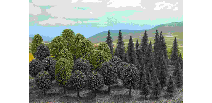 6491 Busch Bomen assorti H0 50 ST.
