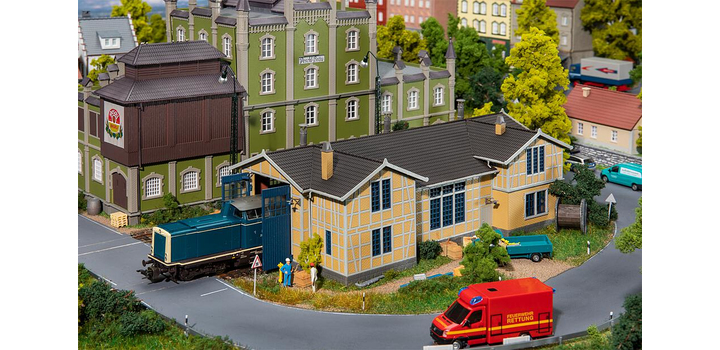 120287 Faller Locomotiefloods enkelsporig