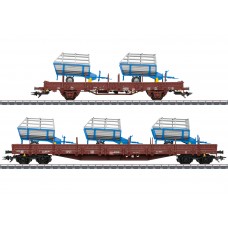 46407 Marklin Set goederenwagens met landbouw machines nr.2