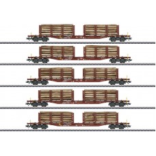 47154 Marklin Set rongenwagons voor hout-transport
