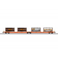 47471 Marklin Dubbele containerwagen type Sdggmrss 738 Wascosa