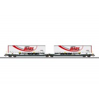 47472 Marklin Dubbele containerwagen type Sdggmrss 738 Spedition Mars