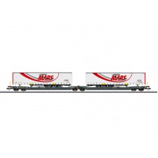 47472 Marklin Dubbele containerwagen type Sdggmrss 738 Spedition Mars