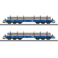 48659 Marklin Set zwaartransport wagons voor het vervoer van spoorstaven Railpro