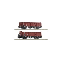76289 Roco 2-delige set open goederenwagens DB