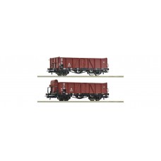 76289 Roco 2-delige set open goederenwagens DB
