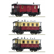 6200063 Roco 3-delige set Tandradbaan Personentrein Sonnblick-Bahn