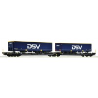 6600034 Roco Doppeltaschen-Gelenkwagen T3000e TX Logistik DSV