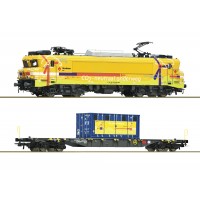 7500117 Roco Set E-lok 1756 "Charlotte" met Containerwagen Strukton Rail