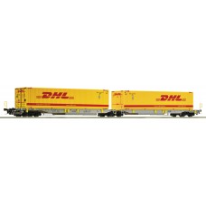 76421 Roco Doppeltaschen-Gelenkwagen AAE DHL