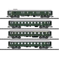 15015 Minitrix N 4-delige rijtuigenset Eilzug met LED verlichting