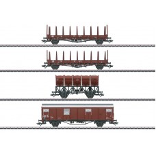 46662 Marklin 4-delige set goederenwagens DB