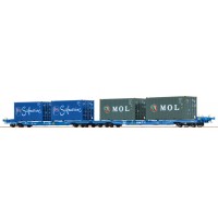 48104 Brawa Containerwagen Bauart Sffggmrrss van de AAE