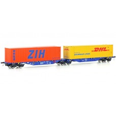 90663 Mehano Containerwagen SGGMRS90 DHL ZIH