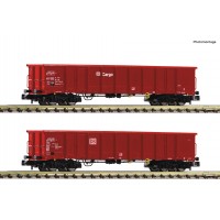 830251 Fleischmann N Set 2-delig Open goederenwagens Eanos-x 055 DB Cargo