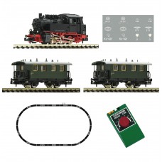 931706 Fleischmann N Analoge Startset Stoomlocomotief BR 80 met personenrijtuigen