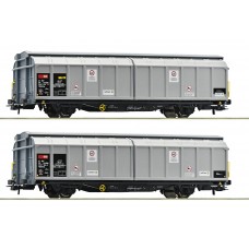 6600027 Roco 2-tlg. Set Schuifwandwagens SBB Cargo