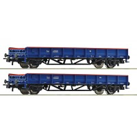 6600046 Roco Set lageboordwagens VolkerRail