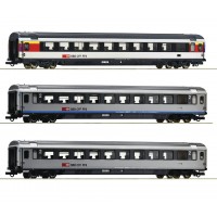 74022 Roco Personenrijtuigenset Set2: EuroCity-Wagen EC 7 SBB