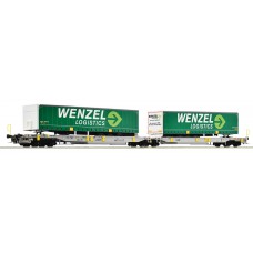 77362 Roco Doppeltaschen-Gelenkwagen Wenzel Logistics