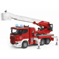 03591 Bruder Scania Brandweer ladderwagen met licht en geluid 1:16