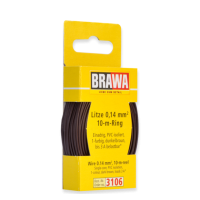 3106 Brawa draad Donkerbruin 0,14 MM² 10 meter