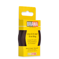 3106 Brawa draad Donkerbruin 0,14 MM² 10 meter