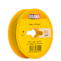 3151 Brawa draad Geel 0,14 MM² 25 meter