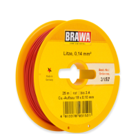 3152 Brawa draad Rood 0,14 MM² 25 meter