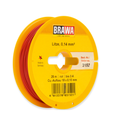 3152 Brawa draad Rood 0,14 MM² 25 meter