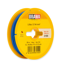 3155 Brawa draad Blauw 0,14 MM² 25 meter