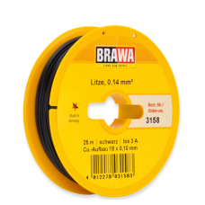 3158 Brawa draad Zwart 0,14 MM² 25 meter